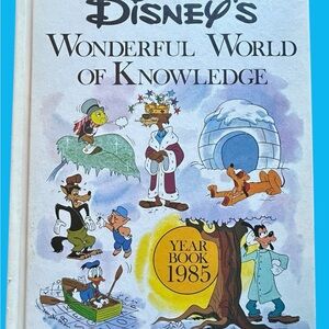 Disney's Wonderful World of Knowledge Book with Blue and Yellow Accents